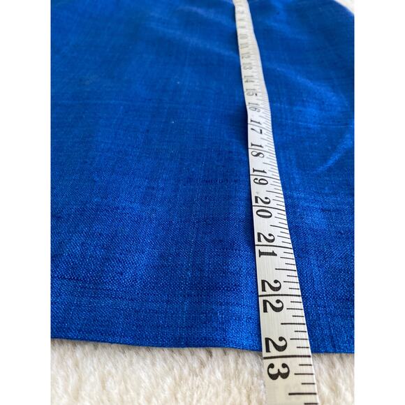 Clare Joseph Vintage Hand Loomed Pure Matka Silk Blue Skirt Sz 10 - Picture 6 of 9